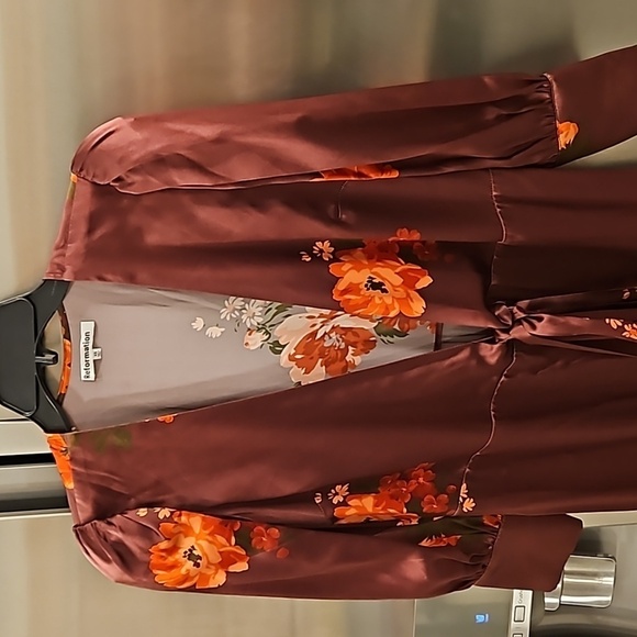 💕REFORMATION💕 Merrick Silk Dress ~ 100% Silk Azusa Floral Print XS NWOT - Picture 14 of 16